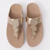FITFLOP HALO BEAD CIRCLE METALLIC LATTE BEIGE