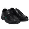 Kickers Junior Boys Shoe Reasan Strap Leather Black