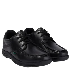 Kickers Youth Shoes Reasan Lace Leather Black