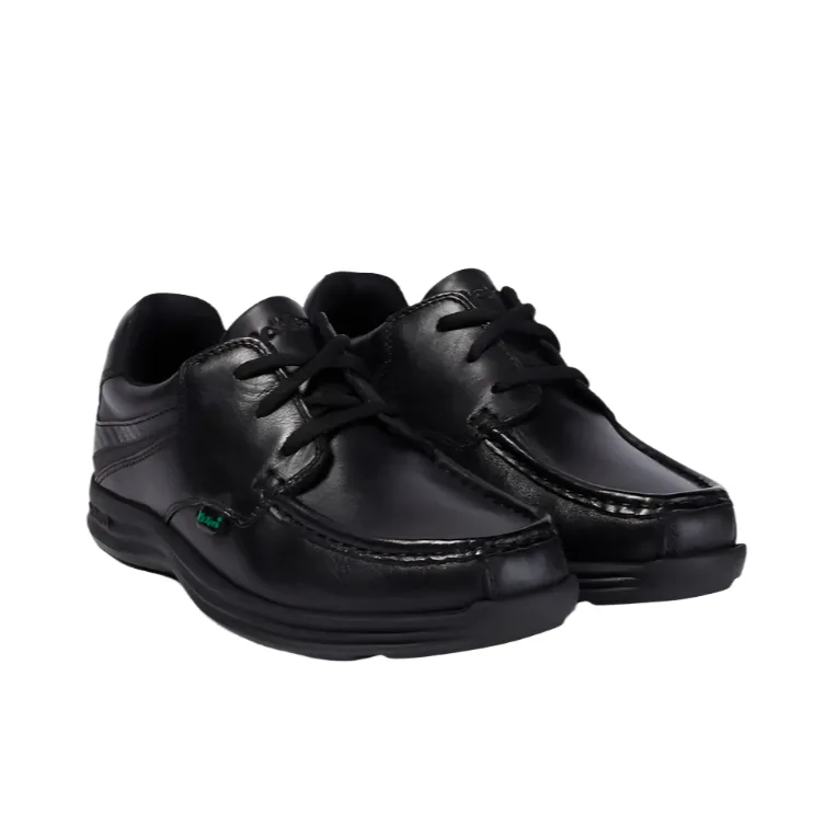 Kickers Youth Shoes Reasan Lace Leather Black
