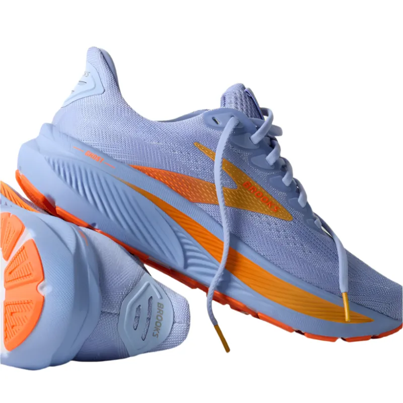 Brooks Womens Trainer Ghost 17 Blue Heron/White/Orange - Image 2