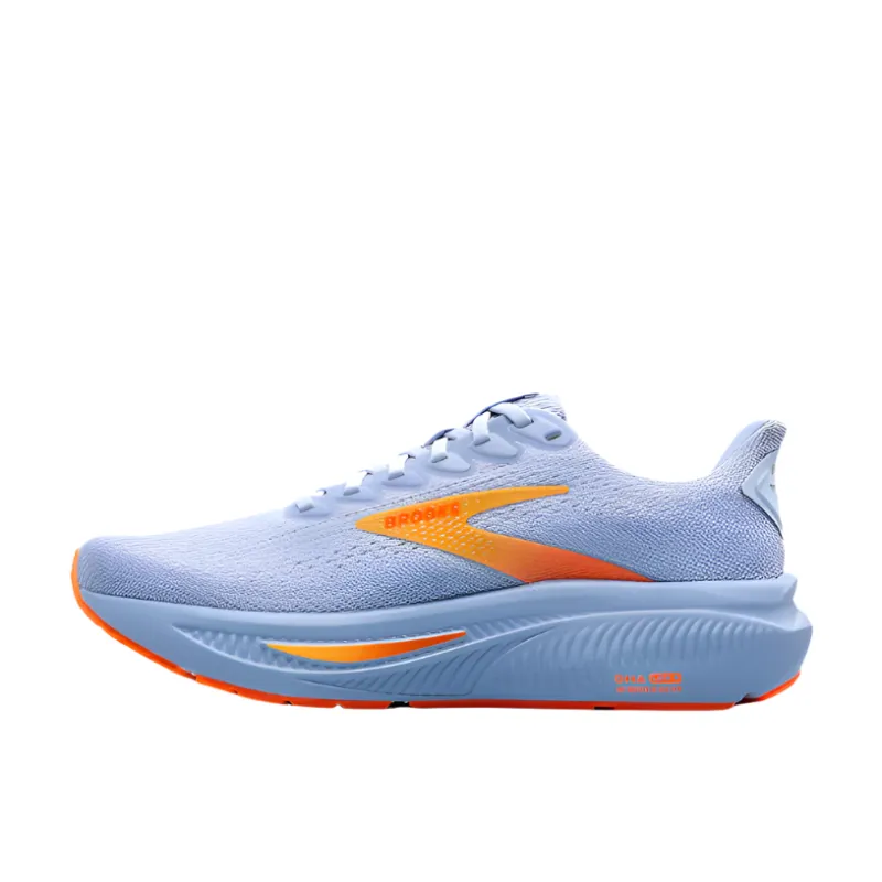 Brooks Womens Trainer Ghost 17 Blue Heron/White/Orange - Image 3