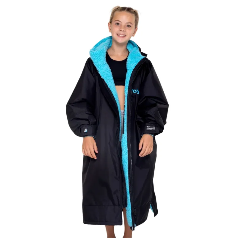 Dryrobe Kids Advance Long Sleeve V3 Black Blue - Image 3