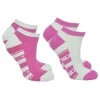 PURE GOLF DIXIE 2 PACK SOCKS AZALEA PINK 4-7