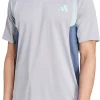 adidas Tech Apparel Colourblock Short Sleeve Mens Training Top - Grey