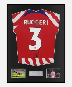 Framed Matteo Ruggeri Signed Atletico Madrid Shirt Home [Classic]