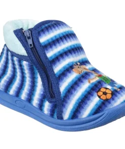 Mirak Safari Zip Up Bootie Slipper Blue