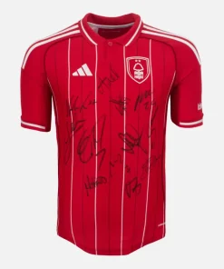 Squad Signed Nottingham Forest Shirt 2025-26 Home [12 Autographs]