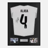 Framed David Alaba Signed Real Madrid Shirt 2025-26 Home [Classic]