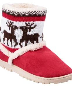 Mirak Denmark Jnr Pull On Bootie Slipper Red