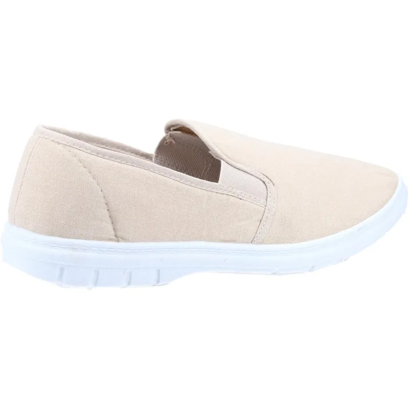 Mirak Tommy Canvas Slip On Shoe Beige - Image 3