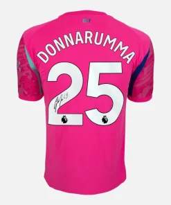 Gianluigi Donnarumma Signed Manchester City Shirt 2025-26 Pink Goalkeeper [25]