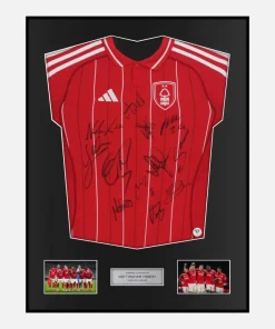 Framed Squad Signed Nottingham Forest Shirt 2025-26 Home [Classic]