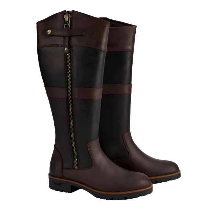 Dubarry Womens Boot Roundstone Black/Brown - Image 3
