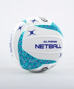 GILBERT APT TRAINING NETBALL WHITE/BLUE
