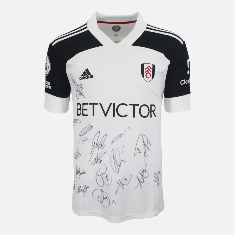 Squad Signed Fulham Shirt 2020-21 Home