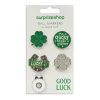 SURPRIZESHOP 4 BALL MARKER AND VISOR SET GOOD LUCK