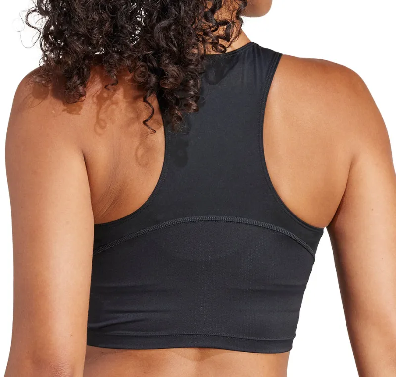 adidas Adizero Essentials Womens Running Crop Top - Black - Image 2
