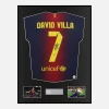Framed David Villa Signed Barcelona Shirt 2012-13 Home [Classic]