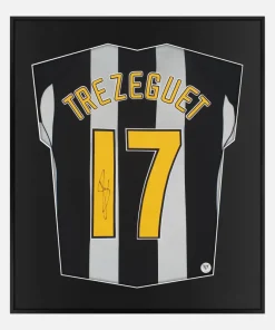 Framed Trezeguet Signed Shirt, Juventus Home 17 [Lite]