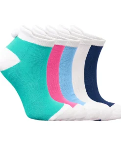 SURPRIZESHOP POM POM GOLF SOCKS 5 PACK MULTI 4-7