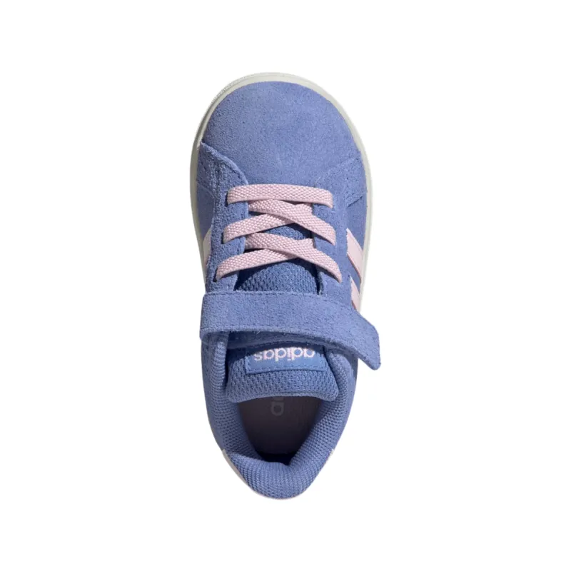 Adidas Girls Trainer Grand Court 00s EL I Blue/Pink/White - Image 3
