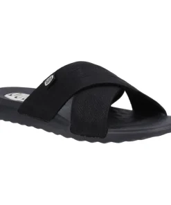 HEYDUDE Christi Slide Distressed Sandal Black