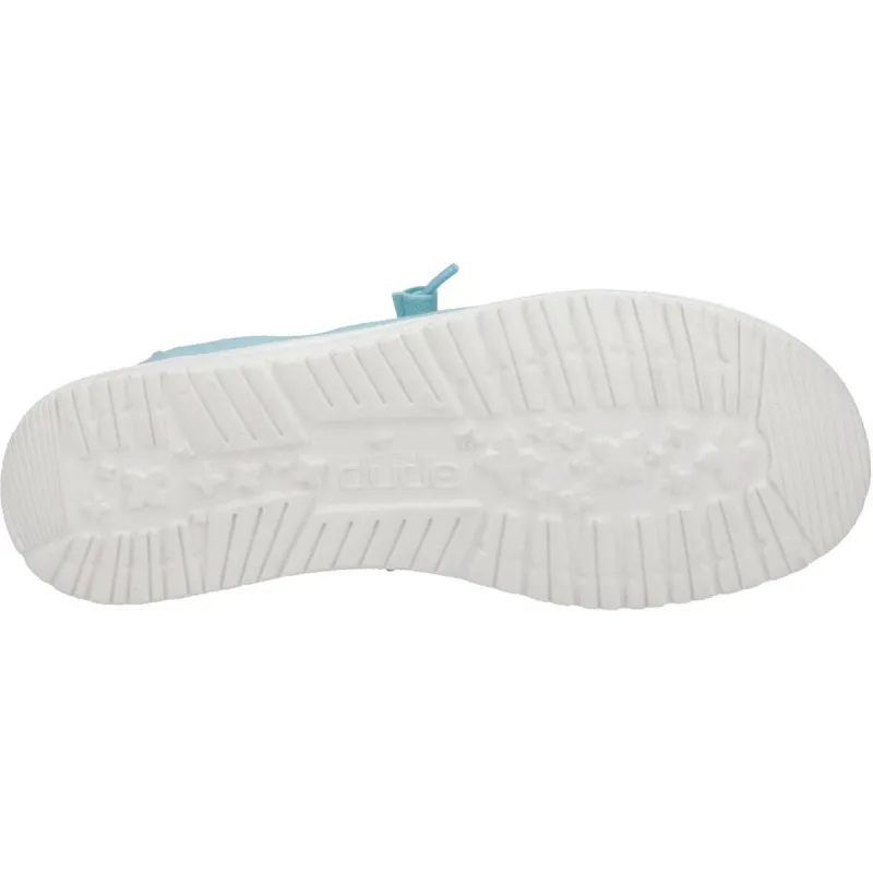 HEYDUDE Wendy Canvas Shoe Turquoise - Image 2