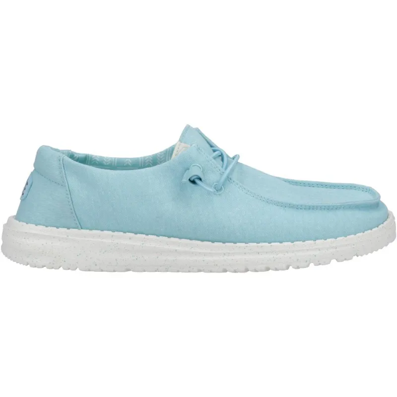 HEYDUDE Wendy Canvas Shoe Turquoise - Image 3