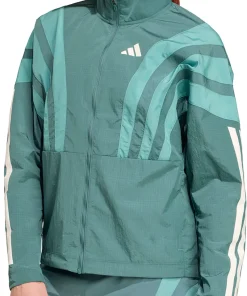 adidas Adizero Archive Womens Running Jacket - Green