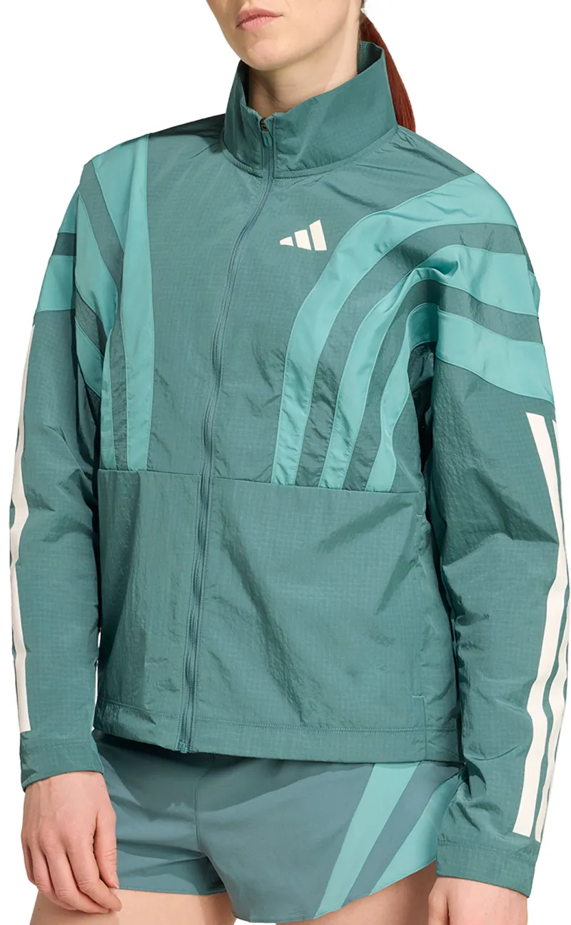 adidas Adizero Archive Womens Running Jacket - Green