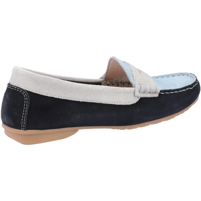 Riva Banyoles Moccasin with Tassel Navy Blue White - Image 3