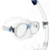 CRESSI MAREA JUNIOR+SEAL DRY MASK/SNORKEL COMBO CLEAR/AZURE