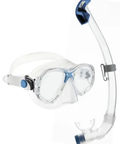 CRESSI MAREA JUNIOR+SEAL DRY MASK/SNORKEL COMBO CLEAR/AZURE