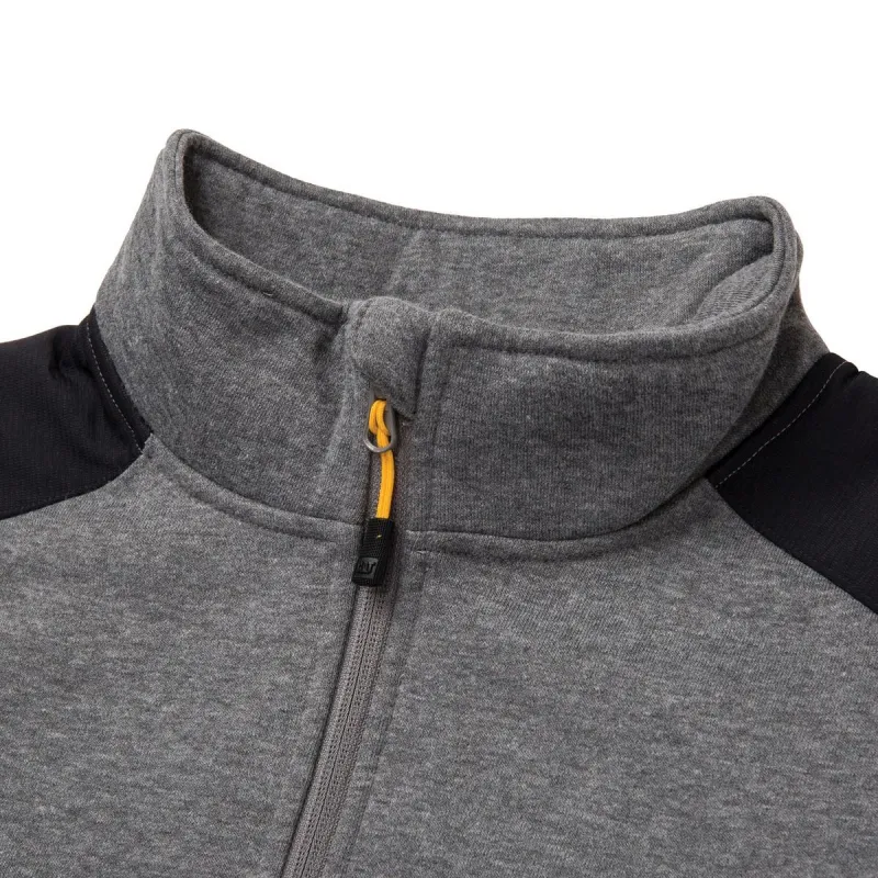 Caterpillar Essential 1/4 Zip Sweatshirt Dark Heather Grey - Image 3