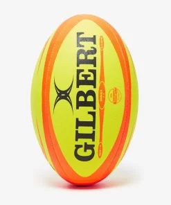 GILBERT MATCH OMEGA RUGBY BALL FLUORESCENT/ORANGE