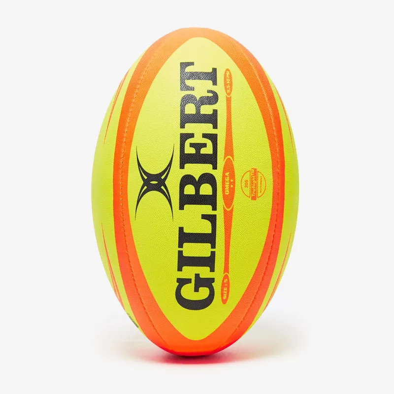 GILBERT MATCH OMEGA RUGBY BALL FLUORESCENT/ORANGE