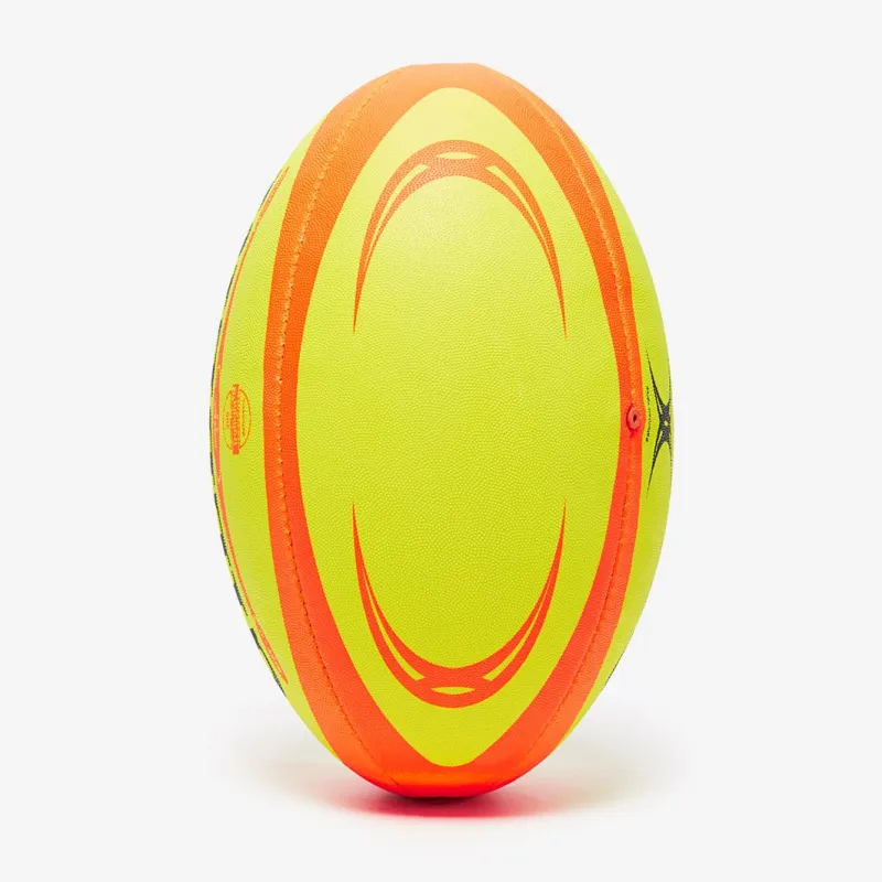 GILBERT MATCH OMEGA RUGBY BALL FLUORESCENT/ORANGE - Image 2