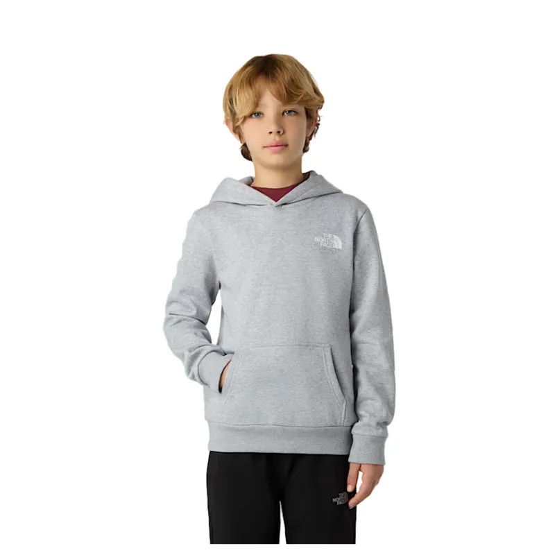 North Face Boys Dome Hoodie Light Grey Heather