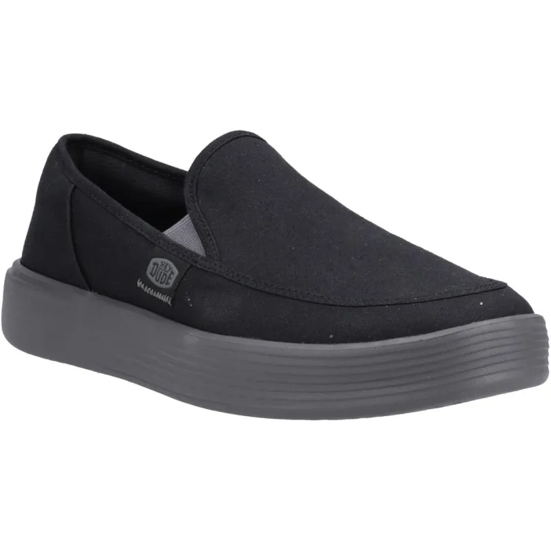 HEYDUDE Sunapee Canvas Shoe Black/Charcoal