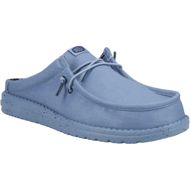 HEYDUDE Wally Slip Canvas Mule Elemental Blue