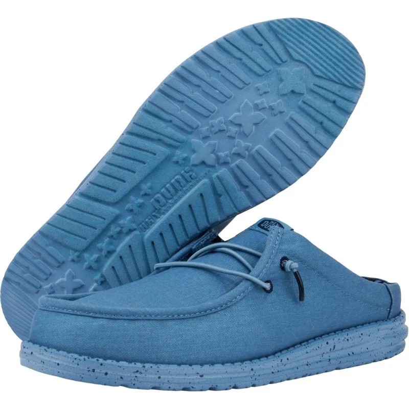 HEYDUDE Wally Slip Canvas Mule Elemental Blue - Image 2