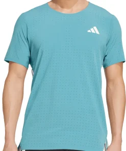 adidas Adizero Short Sleeve Mens Running Top - Green