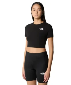 The North Face Womens Tee Essential Cropped Slim SS Black