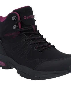 Hi-Tec Jackdaw Mid Waterproof Boot Black/Burgundy