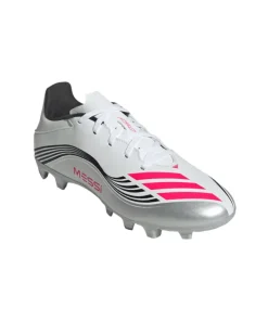Adidas Adults Football Boot F50 Messi Club FG/MG Cloud White/Lucid Red/Silver Metallic