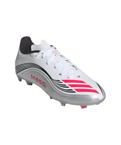 Adidas Junior Football Boot Messi League FG/MG Cloud White/Lucid Red/Silver Metallic