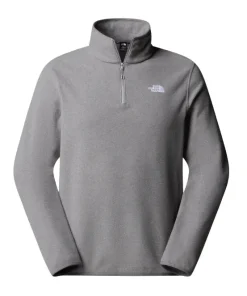 The North Face Mens Fleece 1/4 Zip Glacier TNF Mid Grey Heather