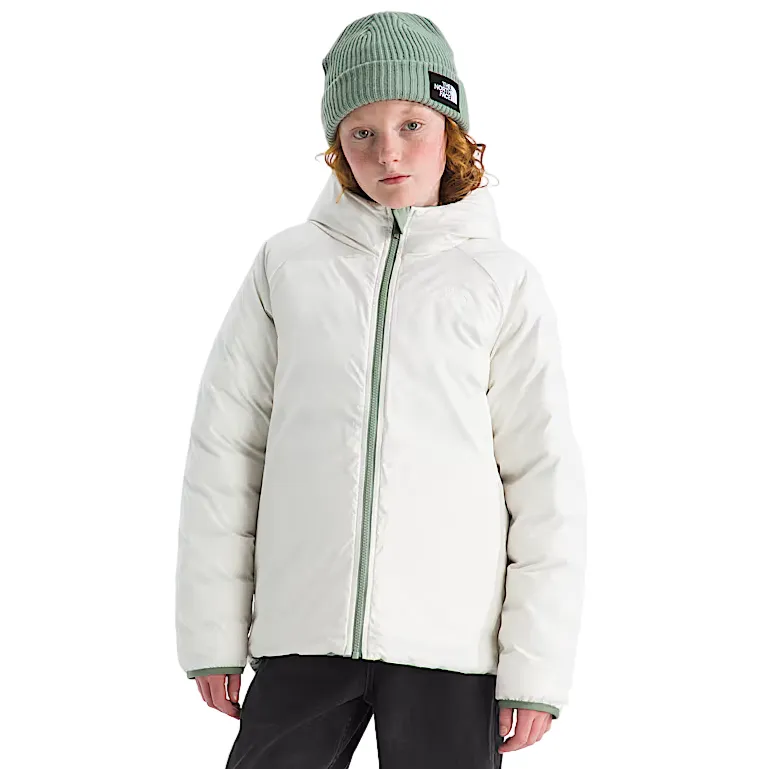 The North Face Girls Jacket Reversible Perrito Hooded Slate Moss - Image 2