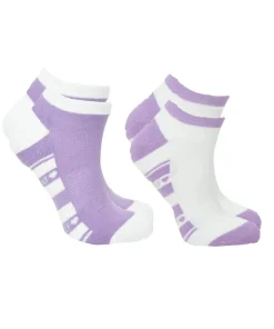 PURE GOLF DIXIE 2 PACK SOCK LILAC 4-7
